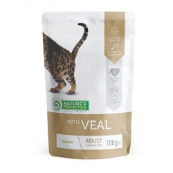 NATURE'S PROTECTION ADULT CAT VEAL "INDOOR" 100G
